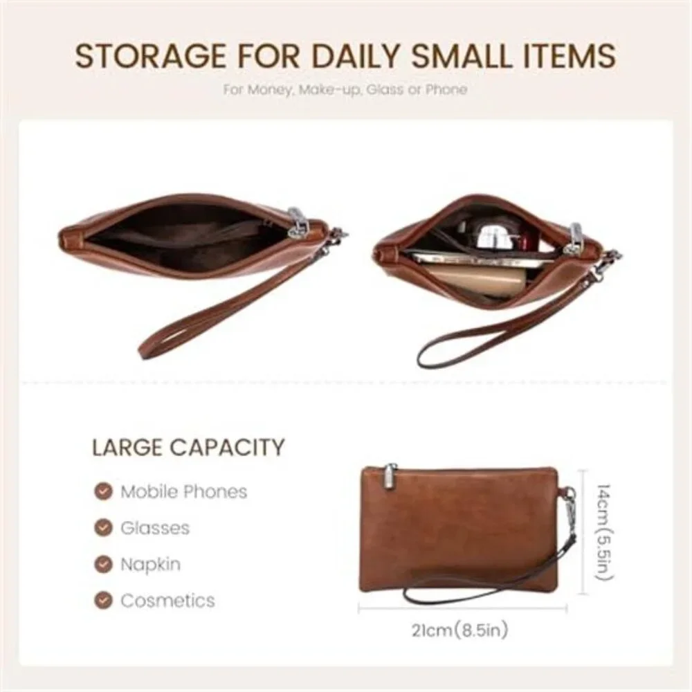 Laptop Tote Bag for Women, 15.6 Inch Large Capacity Vintage Leather